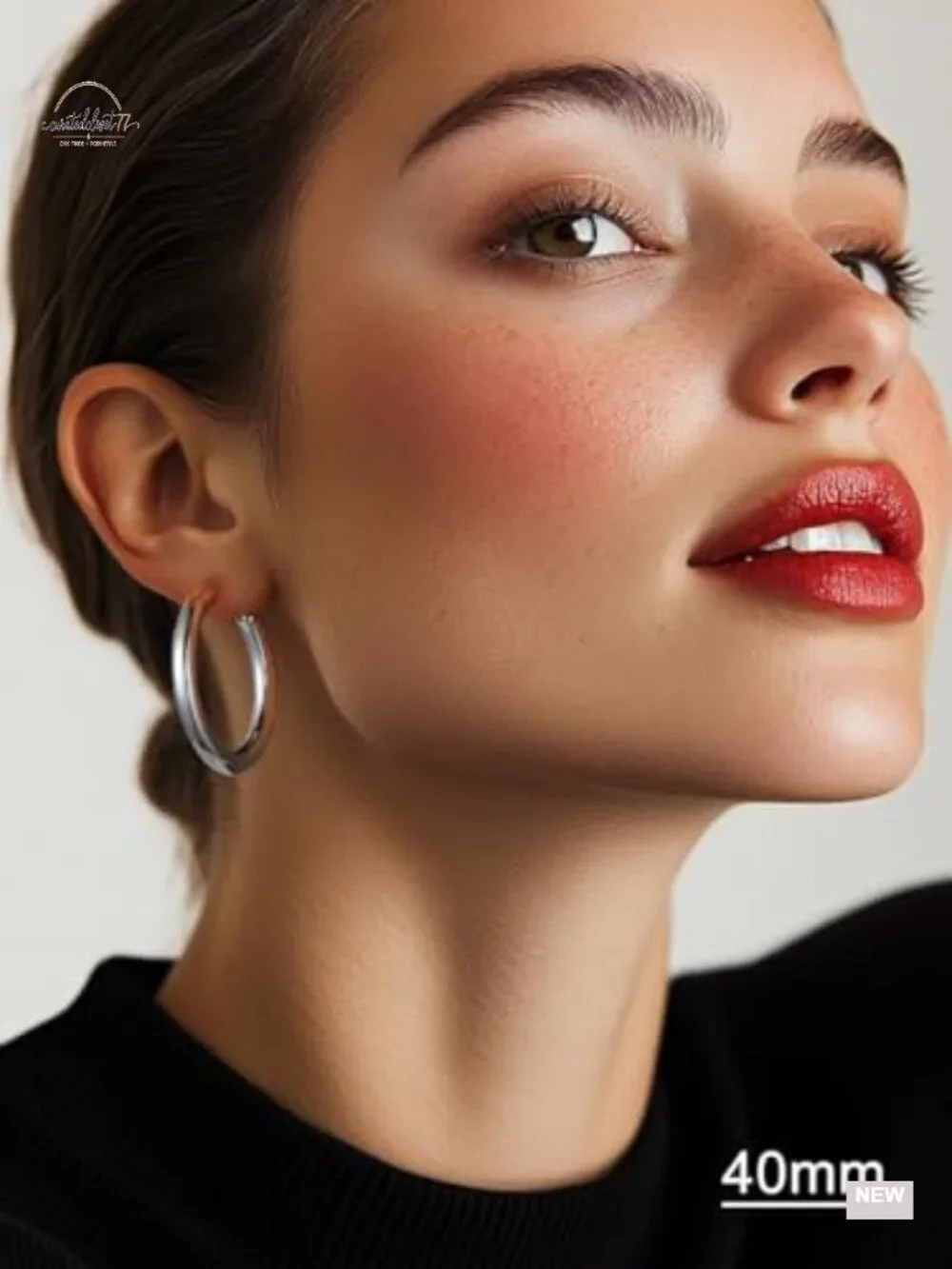 Chunky Hoop Earrings Stainless Steel Gold Plated Huggie Hoops Hypoallergenic